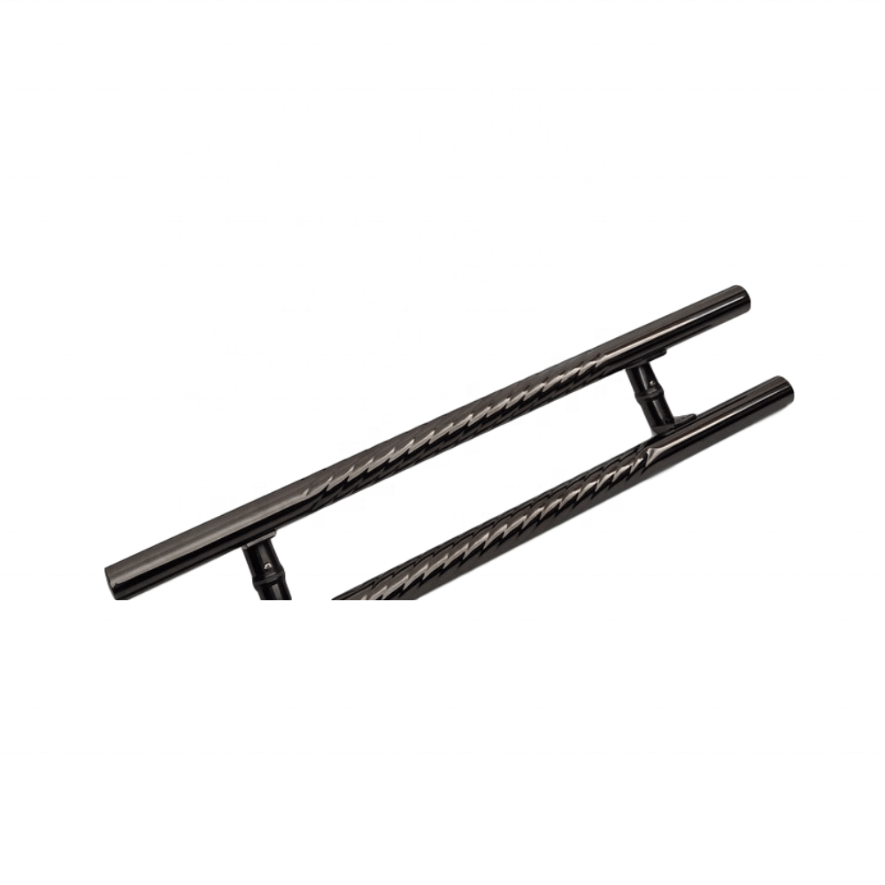 Modern Stainless Steel Black Back To Back Pull Handle For Wood Door