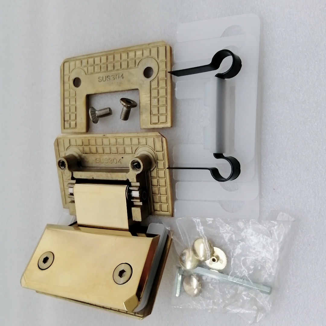 135 degree oblique edge golden glass door hinges