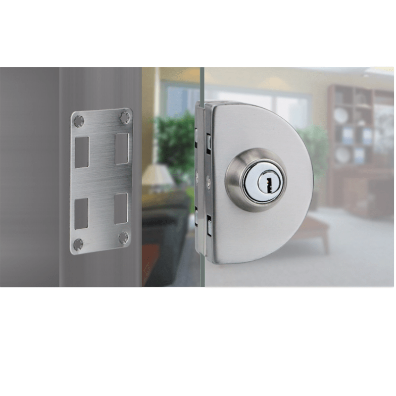 Wall To Tempered Glass Double Exterior Doors Locks Lock Without Handle