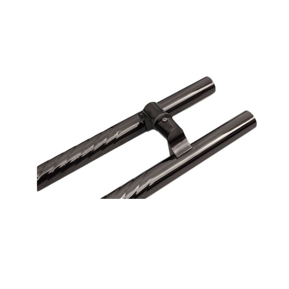 Modern Stainless Steel Black Back To Back Pull Handle For Wood Door